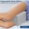 image5 STARS UNITED Large Knee Pillow for Side Sleepers  Hip Pain Relief Memory Foam Leg Cushion for Side Sleeping  Between Legs Pillow for Sciatica amp Lower Back Pain Arctic GrayArctic Gray