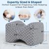 image5 STARS UNITED Large Knee Pillow for Side Sleepers  Hip Pain Relief Memory Foam Leg Cushion for Side Sleeping  Between Legs Pillow for Sciatica amp Lower Back Pain Arctic GrayGray