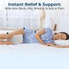 image5 STARS UNITED Large Knee Pillow for Side Sleepers  Hip Pain Relief Memory Foam Leg Cushion for Side Sleeping  Between Legs Pillow for Sciatica amp Lower Back Pain Arctic GrayNatural Gray