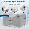 image5 STARS UNITED Large Knee Pillow for Side Sleepers  Hip Pain Relief Memory Foam Leg Cushion for Side Sleeping  Between Legs Pillow for Sciatica amp Lower Back Pain Arctic GrayArctic Gray