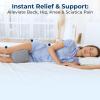 image5 STARS UNITED Large Knee Pillow for Side Sleepers  Hip Pain Relief Memory Foam Leg Cushion for Side Sleeping  Between Legs Pillow for Sciatica amp Lower Back Pain Arctic GrayGray