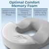 image5 STARS UNITED Donut Pillow Hemorrhoid Tailbone Cushion  Large Floor Cushion for Pain Relief  Coccyx Prostate Sciatica Pelvic Floor Pressure Sores Pregnancy Postpartum Recovery BlackLight Gray Suede