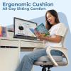image5 STARS UNITED Donut Pillow Hemorrhoid Tailbone Cushion  Large Floor Cushion for Pain Relief  Coccyx Prostate Sciatica Pelvic Floor Pressure Sores Pregnancy Postpartum Recovery BlackLight Gray Suede