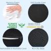 image5 STARS UNITED Donut Pillow Hemorrhoid Tailbone Cushion  Large Floor Cushion for Pain Relief  Coccyx Prostate Sciatica Pelvic Floor Pressure Sores Pregnancy Postpartum Recovery BlackBlack Suede