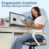 image5 STARS UNITED Donut Pillow Hemorrhoid Tailbone Cushion  Large Floor Cushion for Pain Relief  Coccyx Prostate Sciatica Pelvic Floor Pressure Sores Pregnancy Postpartum Recovery BlackBlue