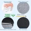 image5 STARS UNITED Donut Pillow Hemorrhoid Tailbone Cushion  Large Floor Cushion for Pain Relief  Coccyx Prostate Sciatica Pelvic Floor Pressure Sores Pregnancy Postpartum Recovery BlackGray Cotton