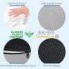 image5 STARS UNITED Donut Pillow Hemorrhoid Tailbone Cushion  Large Floor Cushion for Pain Relief  Coccyx Prostate Sciatica Pelvic Floor Pressure Sores Pregnancy Postpartum Recovery BlackLight Gray Suede