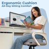 image5 STARS UNITED Donut Pillow Hemorrhoid Tailbone Cushion  Large Floor Cushion for Pain Relief  Coccyx Prostate Sciatica Pelvic Floor Pressure Sores Pregnancy Postpartum Recovery BlackGray Cotton
