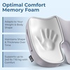 image:image5 STARS UNITED Seat Cushion  Memory Foam Chair Cushion for Tailbone Pain Relief  Ergonomic Support for Coccyx Sciatica amp Butt  Office Desk amp Gaming Chair Car Seat Wheelchair Blue MeshLight Gray Mesh