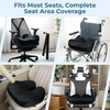 image:image5 STARS UNITED Seat Cushion  Memory Foam Chair Cushion for Tailbone Pain Relief  Ergonomic Support for Coccyx Sciatica amp Butt  Office Desk amp Gaming Chair Car Seat Wheelchair Blue MeshBlack Suede