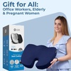 image:image5 STARS UNITED Seat Cushion  Memory Foam Chair Cushion for Tailbone Pain Relief  Ergonomic Support for Coccyx Sciatica amp Butt  Office Desk amp Gaming Chair Car Seat Wheelchair Blue MeshBlue Mesh