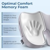 image:image5 STARS UNITED Seat Cushion  Memory Foam Chair Cushion for Tailbone Pain Relief  Ergonomic Support for Coccyx Sciatica amp Butt  Office Desk amp Gaming Chair Car Seat Wheelchair Blue MeshLight Gray Mesh