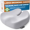 image:image5 STARS UNITED Seat Cushion  Memory Foam Chair Cushion for Tailbone Pain Relief  Ergonomic Support for Coccyx Sciatica amp Butt  Office Desk amp Gaming Chair Car Seat Wheelchair Blue MeshLight Gray Mesh