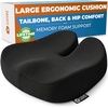 image:image5 STARS UNITED Seat Cushion  Memory Foam Chair Cushion for Tailbone Pain Relief  Ergonomic Support for Coccyx Sciatica amp Butt  Office Desk amp Gaming Chair Car Seat Wheelchair Blue MeshBlack Mesh