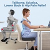 image:image5 STARS UNITED Seat Cushion  Memory Foam Chair Cushion for Tailbone Pain Relief  Ergonomic Support for Coccyx Sciatica amp Butt  Office Desk amp Gaming Chair Car Seat Wheelchair Blue MeshDark Gray Mesh