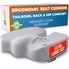 image:image5 STARS UNITED Seat Cushion  Memory Foam Chair Cushion for Tailbone Pain Relief  Ergonomic Support for Coccyx Sciatica amp Butt  Office Desk amp Gaming Chair Car Seat Wheelchair Blue MeshLight Gray Mesh