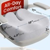 image:image5 STARS UNITED Seat Cushion  Memory Foam Chair Cushion for Tailbone Pain Relief  Ergonomic Support for Coccyx Sciatica amp Butt  Office Desk amp Gaming Chair Car Seat Wheelchair Blue MeshLight Gray Mesh