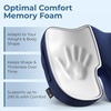 image:image5 STARS UNITED Seat Cushion  Memory Foam Chair Cushion for Tailbone Pain Relief  Ergonomic Support for Coccyx Sciatica amp Butt  Office Desk amp Gaming Chair Car Seat Wheelchair Blue MeshBlue Mesh