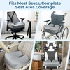 image:image5 STARS UNITED Seat Cushion  Memory Foam Chair Cushion for Tailbone Pain Relief  Ergonomic Support for Coccyx Sciatica amp Butt  Office Desk amp Gaming Chair Car Seat Wheelchair Blue MeshLight Gray Suede