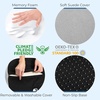 image:image5 STARS UNITED Seat Cushion  Memory Foam Chair Cushion for Tailbone Pain Relief  Ergonomic Support for Coccyx Sciatica amp Butt  Office Desk amp Gaming Chair Car Seat Wheelchair Blue MeshLight Gray Suede