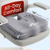 image:image5 STARS UNITED Seat Cushion  Memory Foam Chair Cushion for Tailbone Pain Relief  Ergonomic Support for Coccyx Sciatica amp Butt  Office Desk amp Gaming Chair Car Seat Wheelchair Blue MeshLight Gray Mesh