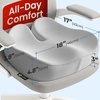 image:image5 STARS UNITED Seat Cushion  Memory Foam Chair Cushion for Tailbone Pain Relief  Ergonomic Support for Coccyx Sciatica amp Butt  Office Desk amp Gaming Chair Car Seat Wheelchair Blue MeshLight Gray Suede