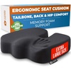 image:image5 STARS UNITED Seat Cushion  Memory Foam Chair Cushion for Tailbone Pain Relief  Ergonomic Support for Coccyx Sciatica amp Butt  Office Desk amp Gaming Chair Car Seat Wheelchair Blue MeshBlack Mesh