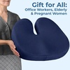 image:image5 STARS UNITED Seat Cushion  Memory Foam Chair Cushion for Tailbone Pain Relief  Ergonomic Support for Coccyx Sciatica amp Butt  Office Desk amp Gaming Chair Car Seat Wheelchair Blue MeshBlue Mesh