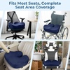 image:image5 STARS UNITED Seat Cushion  Memory Foam Chair Cushion for Tailbone Pain Relief  Ergonomic Support for Coccyx Sciatica amp Butt  Office Desk amp Gaming Chair Car Seat Wheelchair Blue MeshBlue Mesh