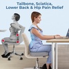 image:image5 STARS UNITED Seat Cushion  Memory Foam Chair Cushion for Tailbone Pain Relief  Ergonomic Support for Coccyx Sciatica amp Butt  Office Desk amp Gaming Chair Car Seat Wheelchair Blue MeshLight Gray Mesh