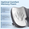 image:image5 STARS UNITED Seat Cushion  Memory Foam Chair Cushion for Tailbone Pain Relief  Ergonomic Support for Coccyx Sciatica amp Butt  Office Desk amp Gaming Chair Car Seat Wheelchair Blue MeshDark Gray Mesh