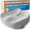 image:image5 STARS UNITED Seat Cushion  Memory Foam Chair Cushion for Tailbone Pain Relief  Ergonomic Support for Coccyx Sciatica amp Butt  Office Desk amp Gaming Chair Car Seat Wheelchair Blue MeshLight Gray Suede