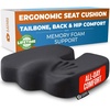 image:image5 STARS UNITED Seat Cushion  Memory Foam Chair Cushion for Tailbone Pain Relief  Ergonomic Support for Coccyx Sciatica amp Butt  Office Desk amp Gaming Chair Car Seat Wheelchair Blue MeshBlack Mesh