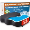 image:image5 STARS UNITED Seat Cushion  Memory Foam Chair Cushion for Tailbone Pain Relief  Ergonomic Support for Coccyx Sciatica amp Butt  Office Desk amp Gaming Chair Car Seat Wheelchair Blue MeshBlack Arctic Mesh