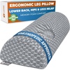 image:image5 STARS UNITED Knee Pillow for Back Sleeping  Cooling Cover  Memory Foam Cushion for Sciatica Pain Relief  Under Leg Support for Sleeping on Back  Half Moon Bolster for Bed Arctic GrayGrey
