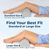 image:image5 STARS UNITED Knee Pillow for Back Sleeping  Cooling Cover  Memory Foam Cushion for Sciatica Pain Relief  Under Leg Support for Sleeping on Back  Half Moon Bolster for Bed Arctic GrayNatural Gray