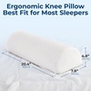 image:image5 STARS UNITED Knee Pillow for Back Sleeping  Cooling Cover  Memory Foam Cushion for Sciatica Pain Relief  Under Leg Support for Sleeping on Back  Half Moon Bolster for Bed Arctic GrayWhite