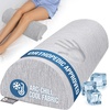 image:image5 STARS UNITED Knee Pillow for Back Sleeping  Cooling Cover  Memory Foam Cushion for Sciatica Pain Relief  Under Leg Support for Sleeping on Back  Half Moon Bolster for Bed Arctic GrayArctic Gray
