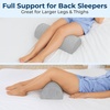 image:image5 STARS UNITED Knee Pillow for Back Sleeping  Cooling Cover  Memory Foam Cushion for Sciatica Pain Relief  Under Leg Support for Sleeping on Back  Half Moon Bolster for Bed Arctic GrayArctic Gray