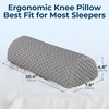 image:image5 STARS UNITED Knee Pillow for Back Sleeping  Cooling Cover  Memory Foam Cushion for Sciatica Pain Relief  Under Leg Support for Sleeping on Back  Half Moon Bolster for Bed Arctic GrayGrey