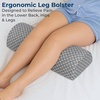 image:image5 STARS UNITED Knee Pillow for Back Sleeping  Cooling Cover  Memory Foam Cushion for Sciatica Pain Relief  Under Leg Support for Sleeping on Back  Half Moon Bolster for Bed Arctic GrayGrey
