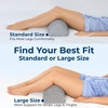 image:image5 STARS UNITED Knee Pillow for Back Sleeping  Cooling Cover  Memory Foam Cushion for Sciatica Pain Relief  Under Leg Support for Sleeping on Back  Half Moon Bolster for Bed Arctic GrayGrey