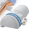 image:image5 STARS UNITED Knee Pillow for Back Sleeping  Cooling Cover  Memory Foam Cushion for Sciatica Pain Relief  Under Leg Support for Sleeping on Back  Half Moon Bolster for Bed Arctic GrayNatural Gray