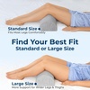 image:image5 STARS UNITED Knee Pillow for Back Sleeping  Cooling Cover  Memory Foam Cushion for Sciatica Pain Relief  Under Leg Support for Sleeping on Back  Half Moon Bolster for Bed Arctic GrayArctic Gray