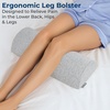image:image5 STARS UNITED Knee Pillow for Back Sleeping  Cooling Cover  Memory Foam Cushion for Sciatica Pain Relief  Under Leg Support for Sleeping on Back  Half Moon Bolster for Bed Arctic GrayNatural Gray