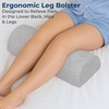 image:image5 STARS UNITED Knee Pillow for Back Sleeping  Cooling Cover  Memory Foam Cushion for Sciatica Pain Relief  Under Leg Support for Sleeping on Back  Half Moon Bolster for Bed Arctic GrayNatural Gray