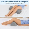 image:image5 STARS UNITED Knee Pillow for Back Sleeping  Cooling Cover  Memory Foam Cushion for Sciatica Pain Relief  Under Leg Support for Sleeping on Back  Half Moon Bolster for Bed Arctic GrayGrey