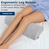 image:image5 STARS UNITED Knee Pillow for Back Sleeping  Cooling Cover  Memory Foam Cushion for Sciatica Pain Relief  Under Leg Support for Sleeping on Back  Half Moon Bolster for Bed Arctic GrayArctic Gray