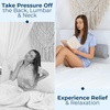 image:image5 STARS UNITED Knee Pillow for Back Sleeping  Cooling Cover  Memory Foam Cushion for Sciatica Pain Relief  Under Leg Support for Sleeping on Back  Half Moon Bolster for Bed Arctic GrayGrey
