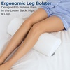 image:image5 STARS UNITED Knee Pillow for Back Sleeping  Cooling Cover  Memory Foam Cushion for Sciatica Pain Relief  Under Leg Support for Sleeping on Back  Half Moon Bolster for Bed Arctic GrayWhite